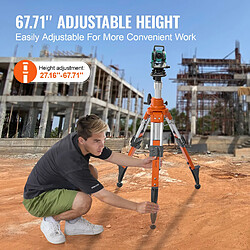Avis VEVOR ELV-170 - Orange/Aluminium/Noir - 690-1720 mm - 9,07 kg - 5/8"-11 - Niveau à bulle