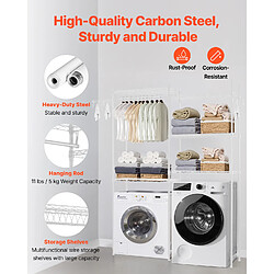 VEVOR TZ-HA005 - White - Étagère 5 niveaux pour lave-linge/sèche-linge pas cher
