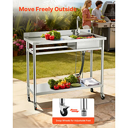 Avis VEVOR SS1200-4 - Inox - 1200x500x1055 mm