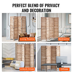 VEVOR SS-004-4P-NA - Bois naturel - 4 panneaux pliables 170 cm pas cher
