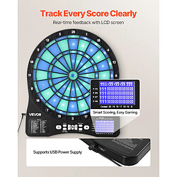 Acheter VEVOR 9449 - Cible de fléchettes électronique 8 joueurs - LED rétroéclairée - Écran LCD
