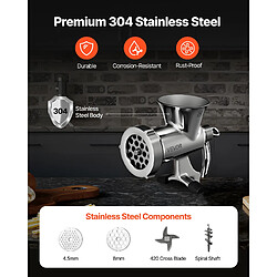 Avis VEVOR #8 - Silver - Inox 304 - 2 plaques 4,5 mm et 8 mm - Serre-joint de table - Poussoir et tube à saucisses - Compatible lave-vaisselle