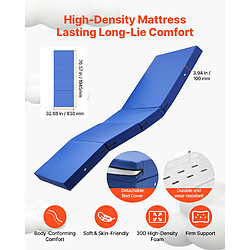 Avis VEVOR YXZ-C3 - Blanc/Bleu - 250 kg - 3 fonctions - Matelas mousse 30D 10 cm - Roues verrouillables