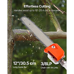 Acheter VEVOR 2500 - Orange Black Silver - 25 cc - Perche extensible 2,12–3,62 m - Guide 30,5 cm - Réservoir 650 ml