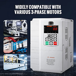 VEVOR AT1-7500X - Variateur de fréquence 7,5 kW 10 CV - 34 A - 220-240 V - 0-400 Hz pas cher