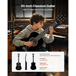 VEVOR M5126 - Noir - 78 cm - Cordes nylon - Kit complet pour débutants pas cher