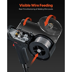 Avis VEVOR XLHBTSR200 - Pistolet à bobine 200 A - Câble 6 m - Ø 0,76/0,89 mm