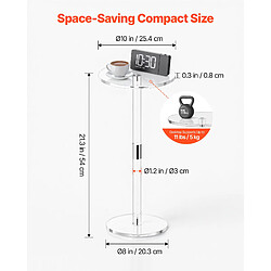 Avis VEVOR YKBYZ34 - Transparent - 25,4 x 25,4 x 54 cm - Charge 5 kg