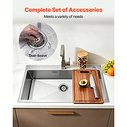 Acheter VEVOR FS-SKU1 - Acier inoxydable SUS304 - 85 cm - Inox brossé / Noir nano