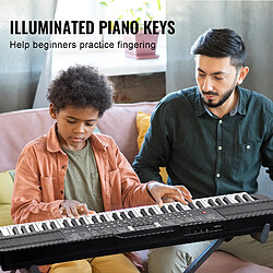 Avis VEVOR BD-663 - Clavier piano numérique 61 touches - 200 sons 200 rythmes - Casque et micro inclus - Haut-parleurs intégrés - Portable, pour débutants.