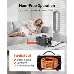 VEVOR HYOG-1500VA - 1500 VA - Commutable 110 V/220 V - 2 prises US, 2 prises EU - Cordon UE pas cher