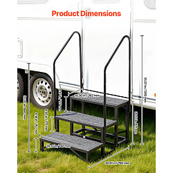 Avis VEVOR HXTJSFT-3 - 3 marches - 300 kg - Noir