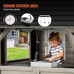 Acheter VEVOR TLG91001 - Brown - Maisonnette de jeu extérieure