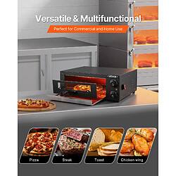 VEVOR PSL-12-EU - Noir - 30,5 cm - 1450 W - Température 25-300 °C - Minuterie 0-60 min - Grille incluse pas cher