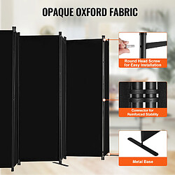 Avis VEVOR PFSSTBHS10 - Noir - Paravent 6 panneaux - 311 x 180,5 cm - Pliable - Tissu Oxford