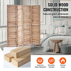 Acheter VEVOR SS-004-4P-NA - Bois naturel - 4 panneaux pliables 170 cm