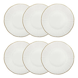 Avis Secret De Gourmet Lot de 6 Assiettes Creuses Daphné 20cm Blanc