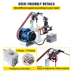 VEVOR BS282V - Ponceuse à bande 2" x 82" - 1,5 kW - 0–2800 tr/min pas cher