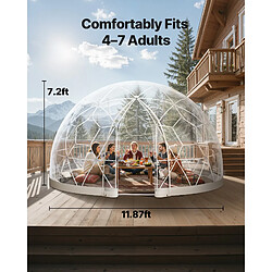Avis VEVOR GB-DOME-12 - Transparent / Blanc - 4 à 7 personnes