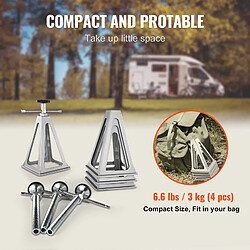 VEVOR RV-SJ-6000 - Lot 4 - 2,72 t - Hauteur réglable 280-435 mm - Aluminium ADC12 - Coussin caoutchouc - Portable pas cher