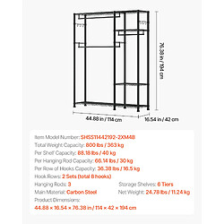 Avis VEVOR SHSS11442192-2XM4B - Noir - Capacité 363 kg