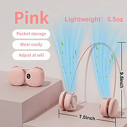 ByteLike Ventilateur de cou rose portable double flux pas cher
