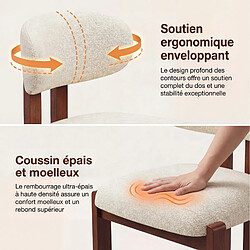 Acheter Smartue Lot de 4 chaises de salle à manger beige