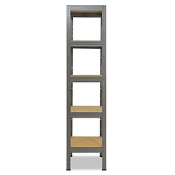 shelfplaza PRO 230x50x50 cm Étagère charges lourde en gris avec 5 étagères 200 kg par étagère pas cher