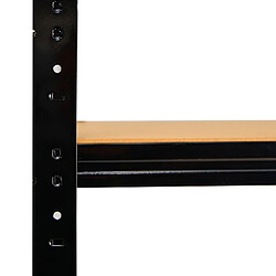 Avis shelfplaza BLACK 90x70x45 cm Étagère charges lourde en noir avec 3 étagères 175 kg par étagère