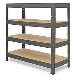 shelfplaza PRO 90x100x60 cm Étagère charges lourde en gris avec 4 étagères 200 kg par étagère pas cher