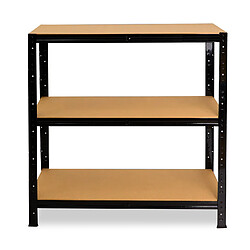 Acheter shelfplaza BLACK 90x70x45 cm Étagère charges lourde en noir avec 3 étagères 175 kg par étagère