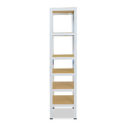 shelfplaza HOME 180x40x40 cm Étagère charges lourde en blanc avec 6 étagères 145 kg par étagère pas cher