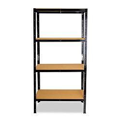 shelfplaza BLACK 180x30x45 cm Étagère charges lourde en noir avec 4 étagères 175 kg par étagère pas cher