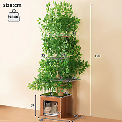 Acheter HOMAIRE Arbre à chat en forme d'arbre avec 4 plateformes et ouvertures pour chat, en MDF résistant
