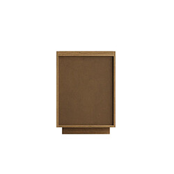 MIVRAY Table de chevet 38 x 48 x 54 cm, 2 tiroirs, chene pas cher