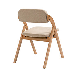 MIVRAY Lot de 2 chaises pliantes rembourrées en bois, kaki pas cher