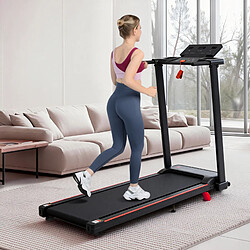Avis MIVRAY Laufband pliable 8 % inclinaison, 1-12 km/h, noir et rouge