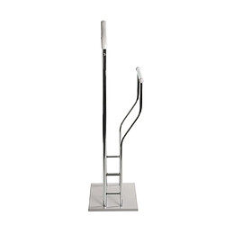 Acheter Pegane Valet de nuit en métal chromé avec cintre integré - L. 40 x P. 30 x H. 110 cm