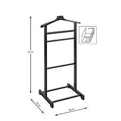 Avis Pegane Valet de nuit en bambou laqué noir - L. 48 x H. 97 x P. 36 cm