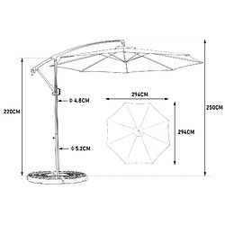 Avis MIVRAY Parasol déporté 10 ft à inclinaison, vert clair