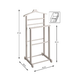 Avis Pegane Valet de nuit valet de chambre en bambou massif coloris gris anthracite