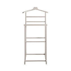 Pegane Valet de nuit valet de chambre en bambou massif coloris gris anthracite pas cher