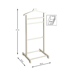 Avis Pegane Valet de chambre Valet de nuit en bambou massif coloris Blanc – L. 48 x P. 36 x H. 97 cm