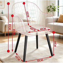 Acheter MIVRAY Lot de 2 chaises de salle à manger en velours avec accoudoirs, noir et bleu