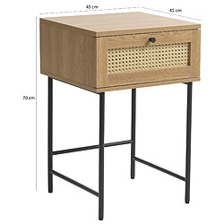 Avis SELSEY - Table de chevet Mogest - 45 cm - Beige