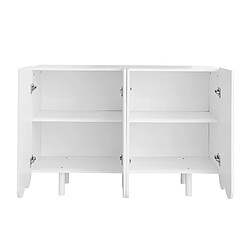 Acheter modfu Sideboard blanc mat 120 cm MDF, 4 portes sculptées