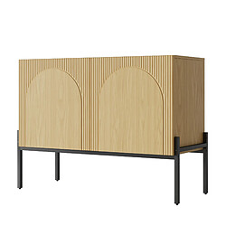 Acheter modfu Buffet 2 portes 100 x 40 x 75 cm, pieds métal, naturel