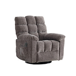 Acheter modfu Fauteuil relax électrique pivotant 360° gris, massage et chaleur