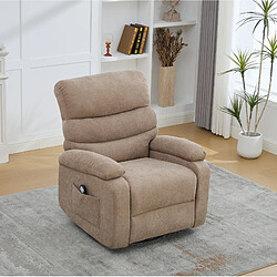 Acheter modfu Fauteuil relax électrique pivotant 360° massage chaleur taupe