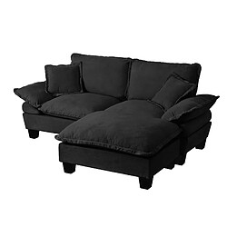 Acheter modfu Canapé d’angle modulaire 194 x 151 x 90 cm, chenille noire